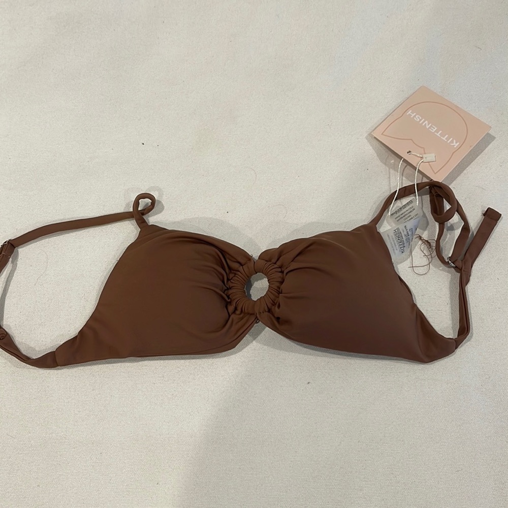 Sold out Brand New Kittenish Honolulu Brown Bikini Top